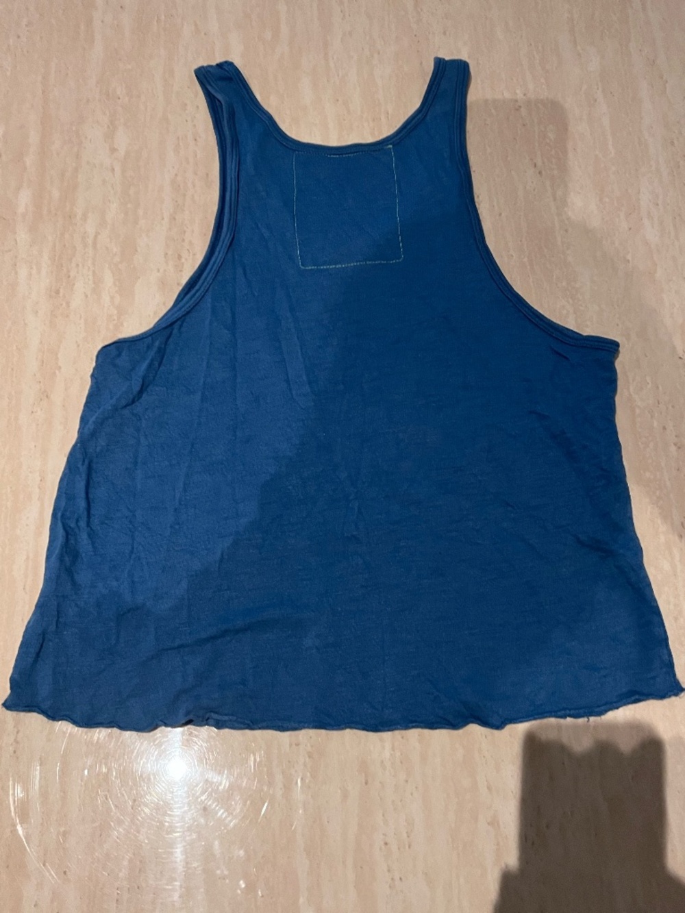 Aviator Nation X Soul Cycle Collab Blue Logo Graphic Skull Tank Top Size S - Picture 4 of 5